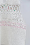 SWAYING/KNIT Beaded Embroidered Bikini Top SW22SST88 Pink/White